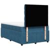 vidaXL Cama box spring con colch&oacute;n terciopelo azul oscuro 120x200 cm
