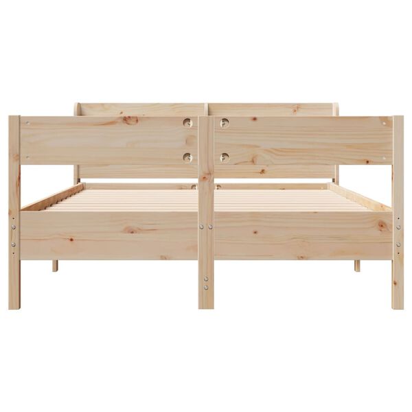 vidaXL Estructura de cama sin colch&oacute;n madera maciza de pino 160x200 cm