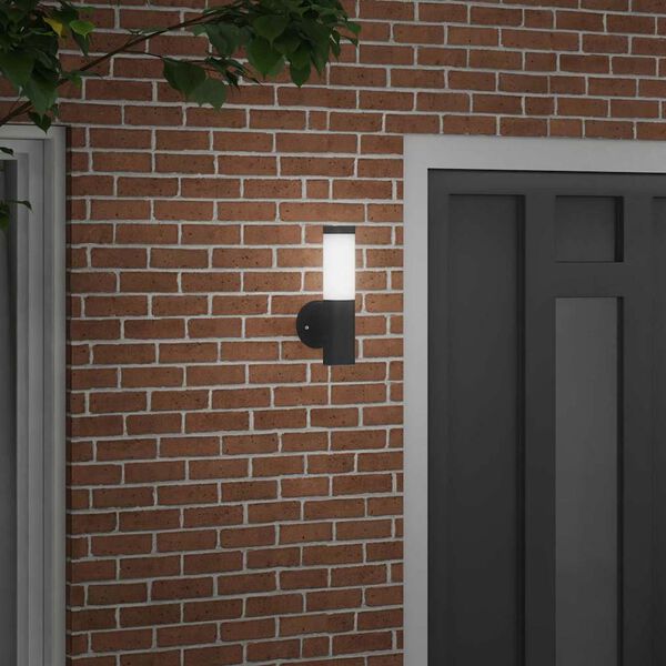 vidaXL Luz de pared exterior Negro 15 x 7,5 x 33 cm