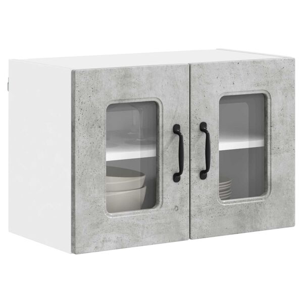 vidaXL Mueble de Cocina Kalmar 2 pcs Gris Concreto 60 x 31 x 40 cm