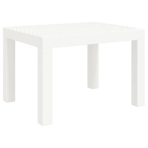 vidaXL Mesa de jard&iacute;n PP blanco 59x47x40 cm