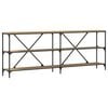 vidaXL Mesa Consola Roble artisan 200 x 30 x 75 cm