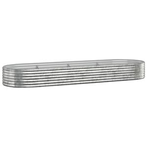 vidaXL Jardinera arriate acero galvanizado plata 322x100x36 cm
