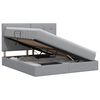 vidaXL Cama con almacenamiento y colch&oacute;n Gris Claro 160 x 200 cm tela