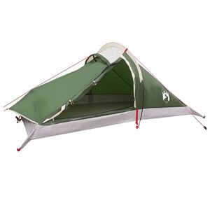 vidaXL Tienda de senderismo Verde 4 personas