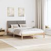 vidaXL Estructura de cama con cabecera Marr&oacute;n y taupe 150 x 200 cm