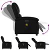 vidaXL Sillón de masaje reclinable eléctrico cuero sintético negro