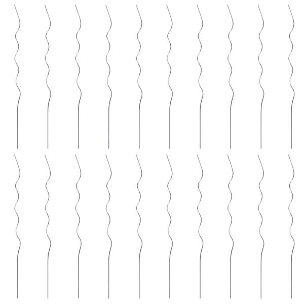 vidaXL Soporte para planta espiral 20 unidades 110cm acero galvanizado