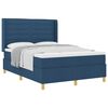 vidaXL Cama tipo Box Spring con colch&oacute;n Azul 140 x 200 cm tela