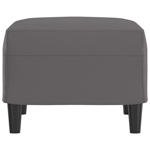 vidaXL Reposapi&eacute;s de cuero sint&eacute;tico gris 60x50x41 cm