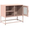 vidaXL Mueble para TV de acero rosa 68x39x60,5 cm