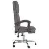vidaXL Silla de oficina reclinable masaje cuero sint&eacute;tico gris