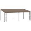 vidaXL Cenador con montaje en la pared gris taupe 6x3 m
