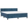 vidaXL Cama box spring con colch&oacute;n terciopelo azul oscuro 180x200 cm