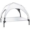 vidaXL Cama para perro Manual Gris Plateado 104 x 86 x 84,5 cm Acero