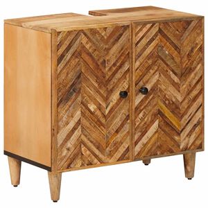 vidaXL Mueble de lavabo Marr&oacute;n 62 x 33 x 58 cm Madera de mango maciza