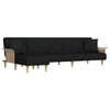 vidaXL Sof&aacute; cama en forma de L tela negro 279x140x70 cm