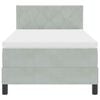 vidaXL Cama tipo Box Spring Gris Claro 90 x 190 cm Terciopelo