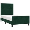 vidaXL Estructura de cama sin colch&oacute;n terciopelo verde oscuro 90x190cm