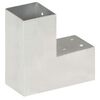 vidaXL Conectores de postes en L 4 uds metal galvanizado 81x81 mm