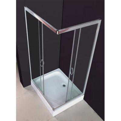 vidaXL Mampara ducha con placa rectangular 100x80x185 cm