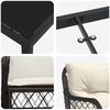 vidaXL Conjunto de Comedor de Jard&iacute;n 7 pcs Negro rat&aacute;n sint&eacute;tico