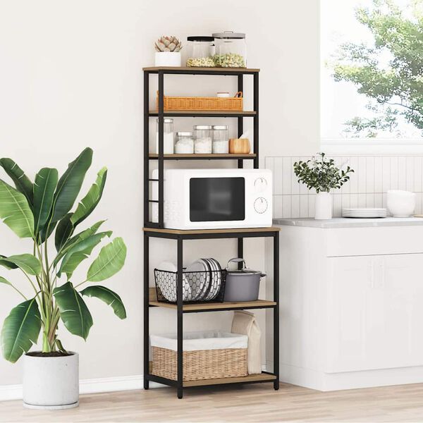 vidaXL Estante de cocina Roble artesanal 60 x 40 x 168 cm