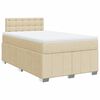 vidaXL Cama box spring con colch&oacute;n tela color crema 120x200 cm