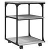 vidaXL Soporte de impresora 3 niveles gris Sonoma 43x48x64 cm