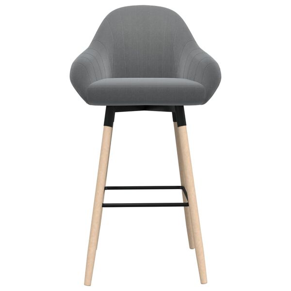 vidaXL Taburetes de barra de cocina 2 unidades tela gris claro