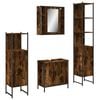 vidaXL Set de muebles de ba&ntilde;o 4 piezas madera contrachapada roble humo