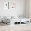vidaXL Estructura de cama sin colch&oacute;n madera de pino blanco 180x200 cm
