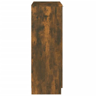 vidaXL Mueble zapatero madera contrachapada roble ahumado 60x35x92