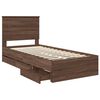 vidaXL Estructura de cama Roble Marr&oacute;n 90 x 200 cm Madera Ingenieril