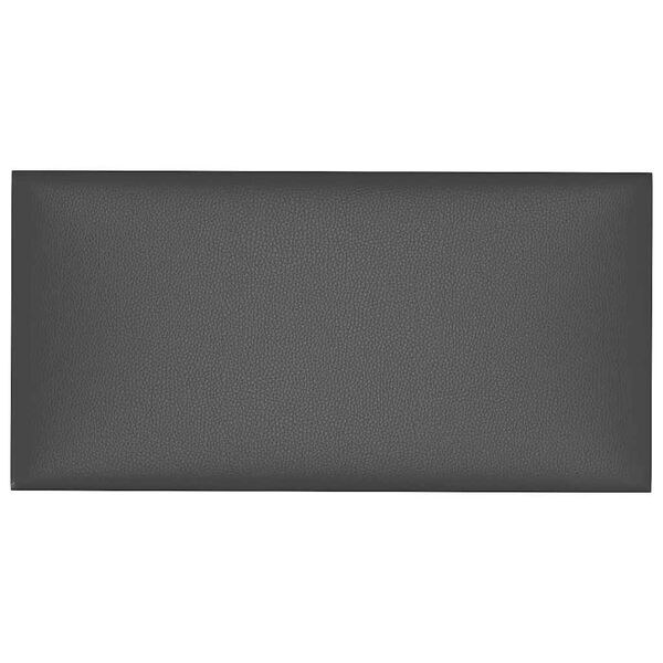 vidaXL Paneles de pared 12 uds cuero sintético gris 30x15 cm 0,54 m²