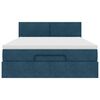 vidaXL Estructura de cama otomana con colch&oacute;n azul oscuro 140x200 cm