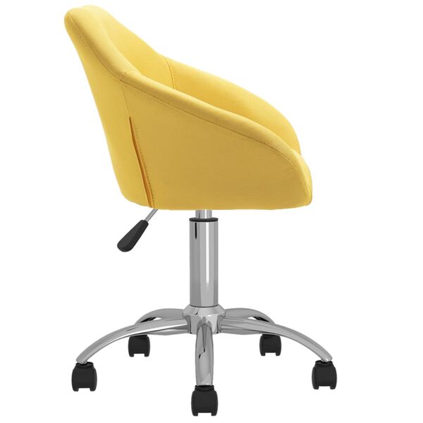 vidaXL Sillas de comedor giratorias 2 unidades tela amarillo