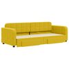 vidaXL Sofá cama nido con cajones terciopelo amarillo 80x200 cm