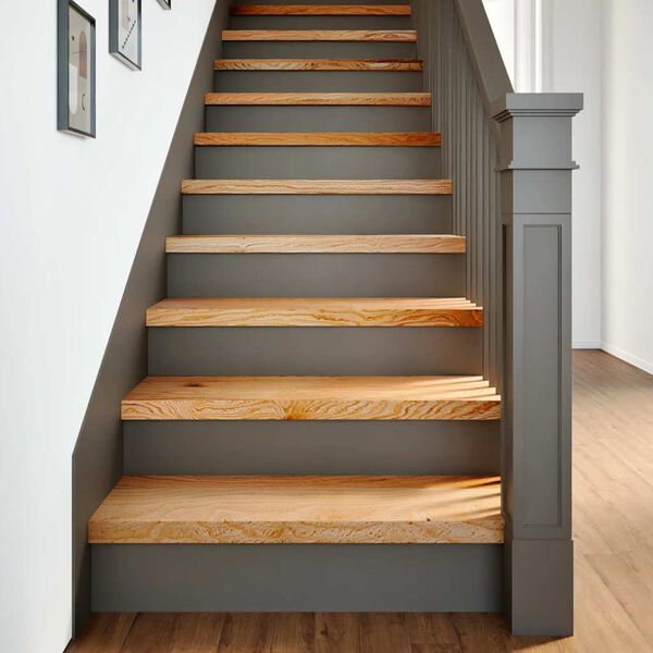 vidaXL Pelda&ntilde;os de escalera 20 uds madera maciza roble marr&oacute;n claro