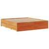 vidaXL Cama con cajones sin colch&oacute;n madera maciza marr&oacute;n 180x200 cm
