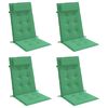 vidaXL Cojines de silla con respaldo alto 4 uds tela Oxford verde