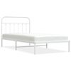 vidaXL Estructura cama sin colch&oacute;n con cabecero metal blanco 100x200cm