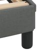 vidaXL Estructura de cama sin colch&oacute;n Hvar tela gris oscuro 140x190 cm