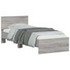 vidaXL Cama con cabecero madera de ingenier&iacute;a gris Sonoma 75x190 cm