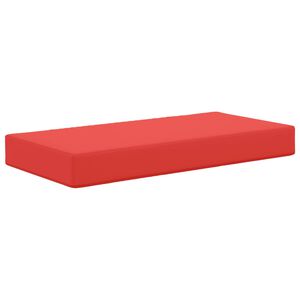 vidaXL Coj&iacute;n de asiento de exterior 100% Poli&eacute;ster Rojo 80 x 40 x 8 cm