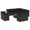vidaXL Set de sof&aacute;s de jard&iacute;n 12 piezas cojines rat&aacute;n sint&eacute;tico negro