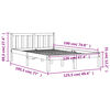 vidaXL Estructura de cama sin colch&oacute;n madera maciza marr&oacute;n 120x190 cm