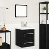 vidaXL Gabinete de Lavabo para Ba&ntilde;o con caj&oacute;n Negro 42 x 39 x 52 cm