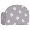 vidaXL Sof&aacute; cama infantil felpa suave gris claro con estrellas