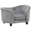 vidaXL Sof&aacute; para perros felpa gris 69x49x40 cm